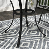 Outsunny Round Aluminium Table, with 50mm Parasol Hole