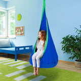 HOMCOM Kids Pod Swing Seat Child Hanging Hammock Seat Nook Tent for Indoor Outdoor Use