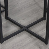 HOMCOM 5 Piece Dining Table and Chairs Set 4, Industrial Space Saving Table and Chairs with Metal Frame, Square Kitchen Table and Stools for Dining Room, Brown