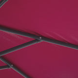 Outsunny 3m Water Resistant Terylene Hanging Parasol Wine Red