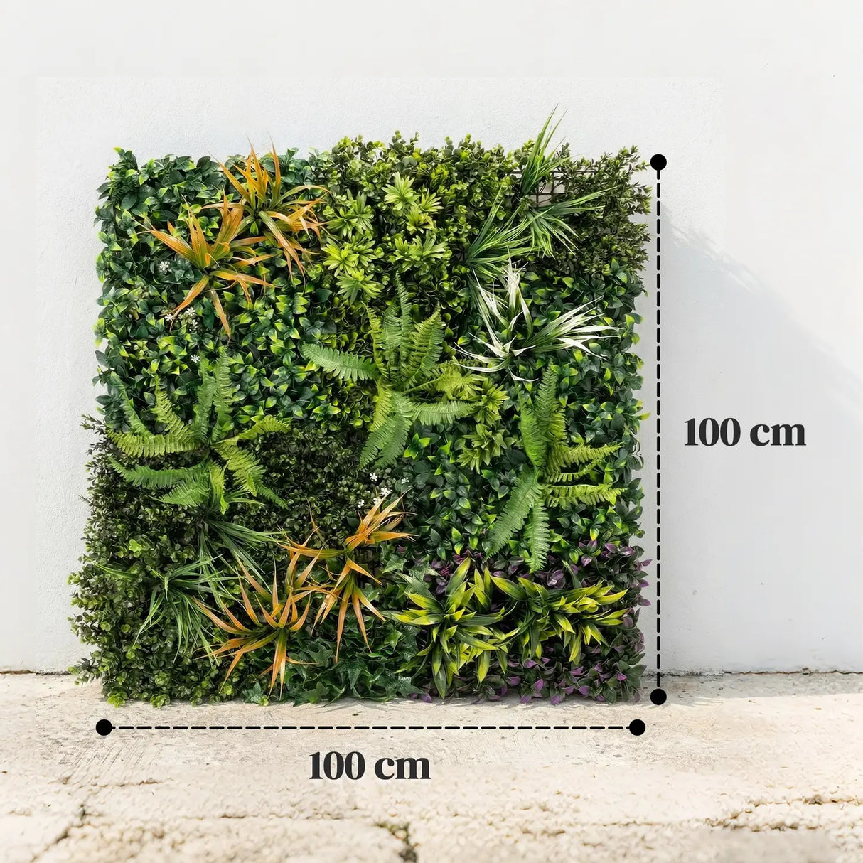 Outsunny Grass Wall Panels, 100 x 100 cm Artificial Grass Wall Decor with Tie Connectors, Greenery Backdrop Panels, Green