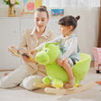 HOMCOM Kids Rocking Horse, Plush Ride-On Dinosaur Seat, with Seat Safety Belt, 32 Songs, Ride-On Horse