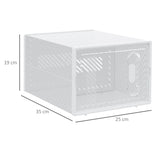 HOMCOM 8PCS Clear Shoe Box, Plastic Stackable Shoe Storage Box for UK/EU Size up to 8.5/43 with Magnetic Door for Women/Men, 25 x 35 x 19cm