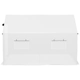 Outsunny Polyethylene Walk-in Polytunnel Greenhouse, 2 x 3(m), White
