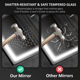 HOMCOM 60 x 80 cm Anti-Fog LED Bathroom Mirror, with Bluetooth and Clock - Silver Tone