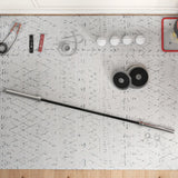 SPORTNOW 210cm Olympic Barbell Bar for 5cm Weight Plates, with Spring Clips, 19kg