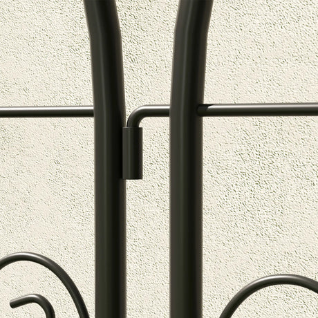 Outsunny Set of 2 Garden Trellis, Metal Fence Panels for Climbing Outdoor Plants, Flowers, 180 x 50cm