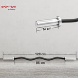 SPORTNOW 4ft Olympic EZ Curl Bar, Barbell Bar for 2" Weight Plates with Non-Slip Hand Grip 120cm