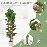HOMCOM 180cm Artificial Fiddle Leaf Fig Tree - Green