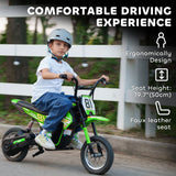 AIYAPLAY Kids Electric Motorbike, 24V Ride On Motorcycle with 3 Speeds and Rear Suspension, Dirt Bike for 8-12 Years Old, Green