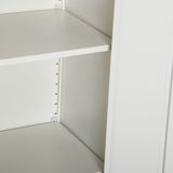 Vinsetto Lockable Filing Cabinet Tall Adjustable Shelf Large Office Storage for Office Use, White