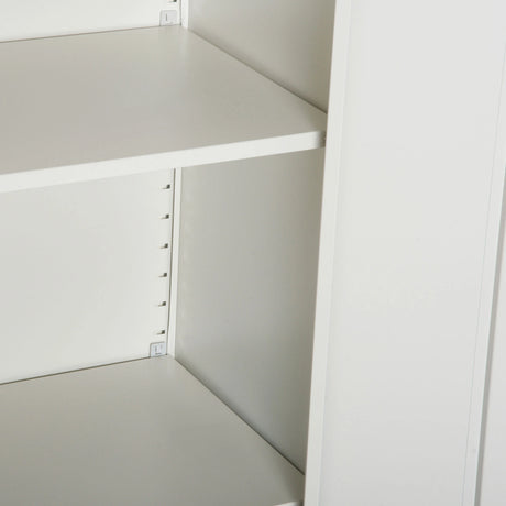 Vinsetto Lockable Filing Cabinet Tall Adjustable Shelf Large Office Storage for Office Use, White
