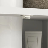 kleankin Pedestal Under Sink Cabinet with Double Doors, Modern Bathroom Vanity Storage Unit with Shelves, White
