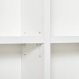 HOMCOM CD Storage Unit with Adjustable Shelves, 89 x 130.5 cm, White