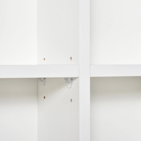 HOMCOM CD Storage Unit with Adjustable Shelves, 89 x 130.5 cm, White