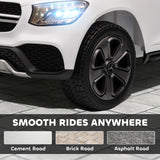 AIYAPLAY Mercedes-Benz GLC Licensed Kids Ride on Car with Remote Control, Soft Start, MP3, LED Headlights, White