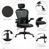 Vinsetto Multi-Adjustable Office Chair, with Lumbar Support, Headrest and Mesh Back - Black