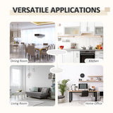 HOMCOM Modern Round Dining Table Leisure Coffee Bistro Table with Metal Base for Kitchen & Dining Room White