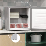 HOMCOM 35L Mini Freezer, -24 to -14 Temperature - Grey