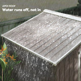 Outsunny 7ft x 4ft Lockable Garden Metal Storage Shed Storage Roofed Tool Metal Shed w/ Air Vents Steel Grey