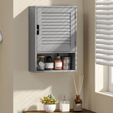 HOMCOM Bathroom Cabinet, Wall Mounted Storage Cabinet with Adjustable Shelves, 40 x 20 x 60 cm, Grey