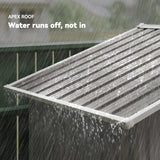 Outsunny 6.5 x 3.5ft Metal Garden Storage Shed - Light Grey