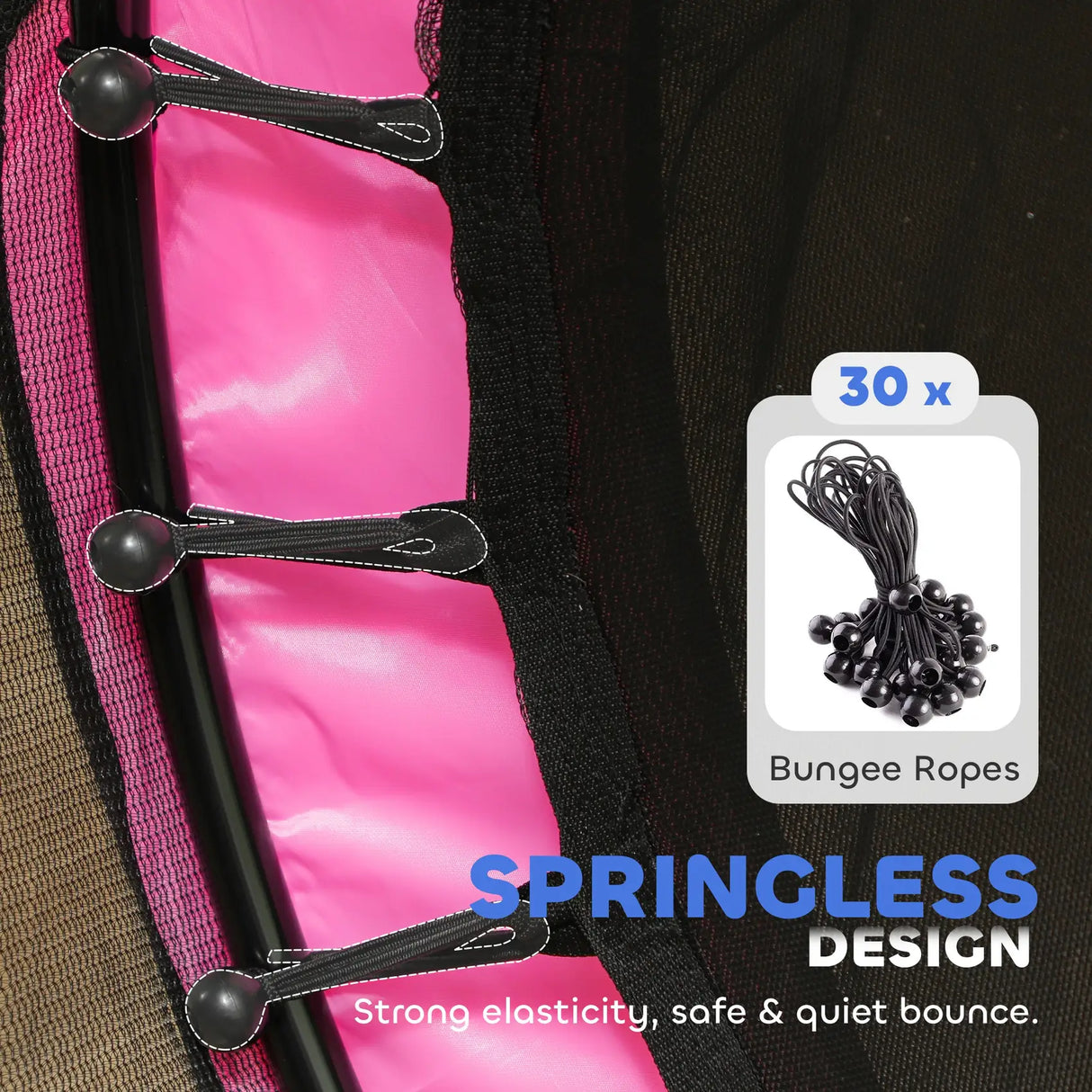 AIYAPLAY 4.6ft Toddler Trampoline w/ Safety Enclosure Net, for Indoor Outdoor Use, Ages 3-6 Years, Pink