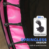 AIYAPLAY 4.6ft Toddler Trampoline w/ Safety Enclosure Net, for Indoor Outdoor Use, Ages 3-6 Years, Pink