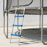 SPORTNOW Trampoline Ladder, 3-Steps with Horizontal Wide Steps, Universal Hook, Galvanised Steel Frame, 150kg Load Capacity