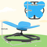 AIYAPLAY Butterfly-Shaped-kids Swivel Chair, Sensory Spinning Chair for Balance, Coordination Training, Blue