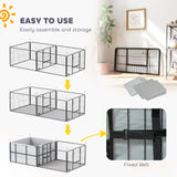 PawHut Seven-Panel Dog Whelping Box, Dog Playpen with Washable Whelping Pads, Wind-Resistant Fabric, for Small and Medium Dogs