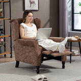 HOMCOM 150 Reclining Vintage Armchair, with footrest - Brown