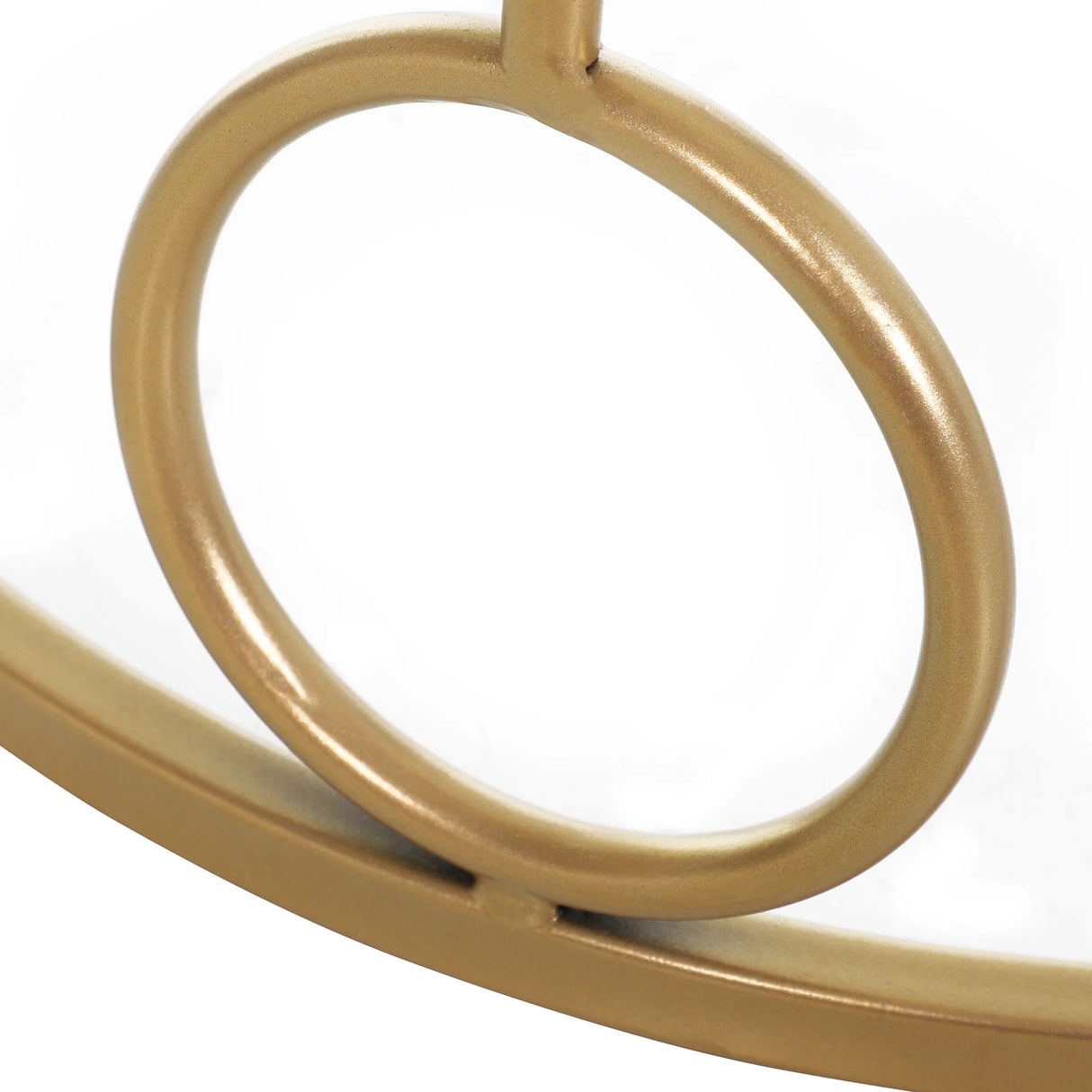 HOMCOM Nesting Round Coffee Table Set of 2 - Gold Tone