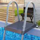 Outsunny 207 x 400cm Five-Person Above Ground Swimming Pool, with Ladder - Blue