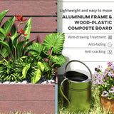 Outsunny 34 x 69.5cm Garden Planter Box, with Back Trellis, Brown