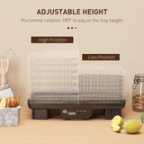 HOMCOM 40-70 Six-Tray Food Dehydrator - Black