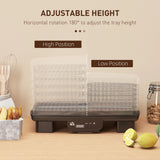 HOMCOM 40-70C Six-Tray Food Dehydrator - Black