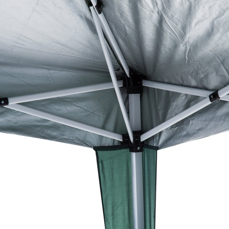 Outsunny 3 M x 3 M Base/ 2.5 M x 2.5 M Top Pop Up Gazebo with Carry Bag, Height Adjustable Slant Leg Party Tent Instant Event Shelter for Garden, Patio, Green