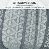 Outsunny Outdoor Double Hanging Chair with Cushion and Cup Holders, Charcoal Grey