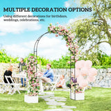 Outsunny Garden Arch, 2.4 m High x 1.5 m Wide Metal Garden Trellis for Climbing Plants, Outdoor Wedding Arch for Bridal, Black