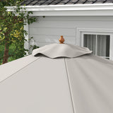 Outsunny 3.3m Elegant Wooden Parasol - Grey