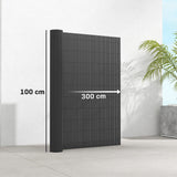 Outsunny 2Pcs Plastic Privacy Screening Fence, 1m x 3 m Waterproof Windbreak Fence, Dark Grey