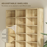 HOMCOM CD Storage Unit with Adjustable Shelves, 102 x 195 cm, Oak Tone