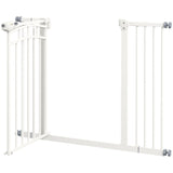 PawHut Pressure Fit Stair Gate, Dog Gate w/ Auto Closing Door for Small, Medium Dog, Easy Installation, for Width 74 to 100cm