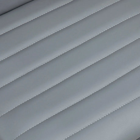 HOMCOM Armless Task Desk Chair, Swivel Office Chair with Faux Leather, Adjustable Seat Height, Chrome Base, Wheels for Home, Light Grey