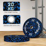 SPORTNOW Olympic Weight Plates with 5cm Holes, for Weight Lifting, 2 x 20KG
