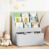 AIYAPLAY Bookcase for Kids with Shelves, Drawer, Bookcase for Bedroom, Playroom, Grey