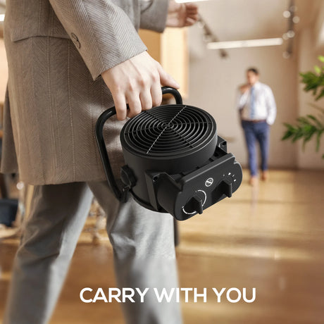 HOMCOM 2000W Portable Ceramic Electric Heater with Fan - Black