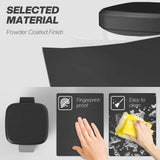 HOMCOM 12L Modern Boxy Metal Home Kitchen Bin - Black