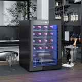 HOMCOM 20 Bottle 5-18℃ Countertop Wine Fridge - Black